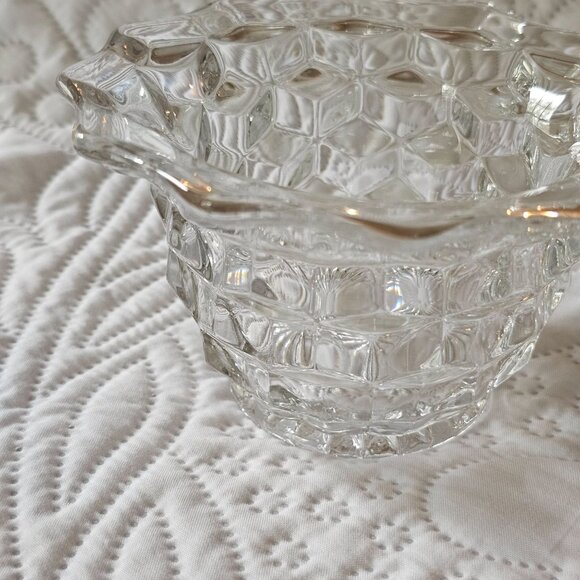 Fostoria Cubist Depression Glass Glass Textured Bowl, Small, Wavy Design - Picture 2 of 7